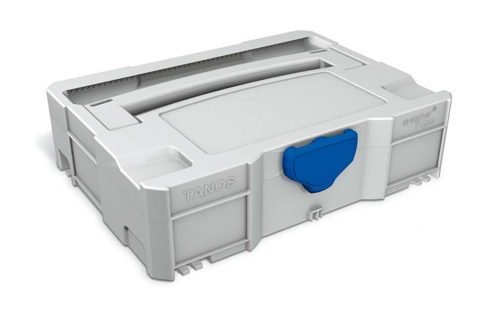 systainer T-Loc I, light grey, Light Grey with Signal Blue catches