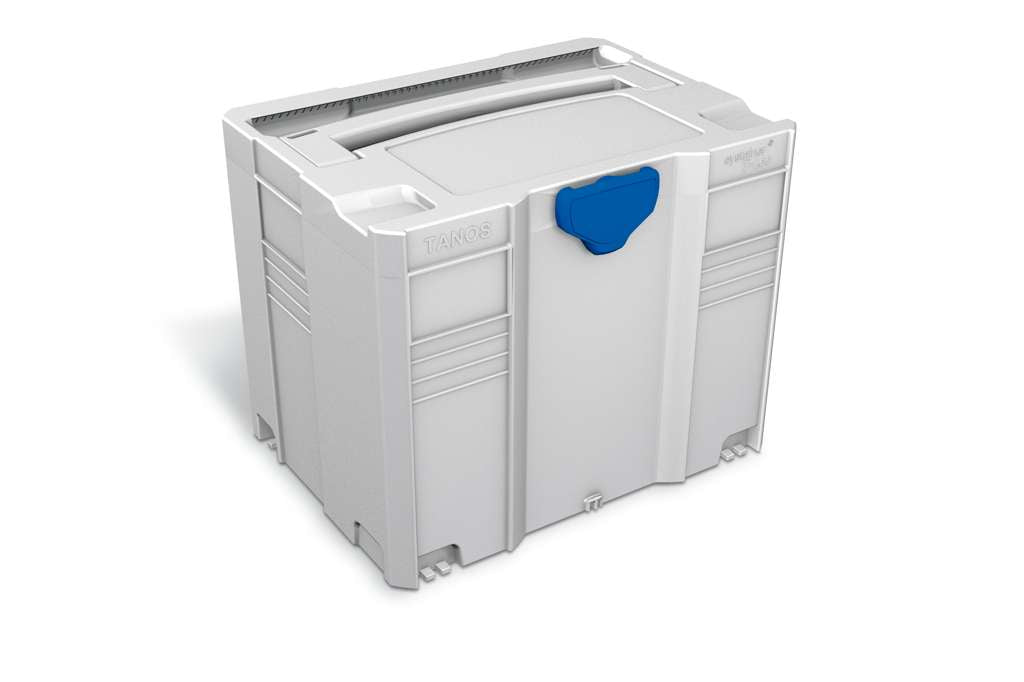 systainer T-Loc IV, light grey, Light Grey with Signal Blue catches