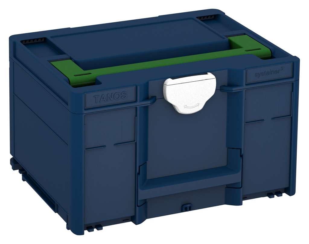 Systainer³ M 237, Sapphire Blue with Emerald Green lid handle and White catches