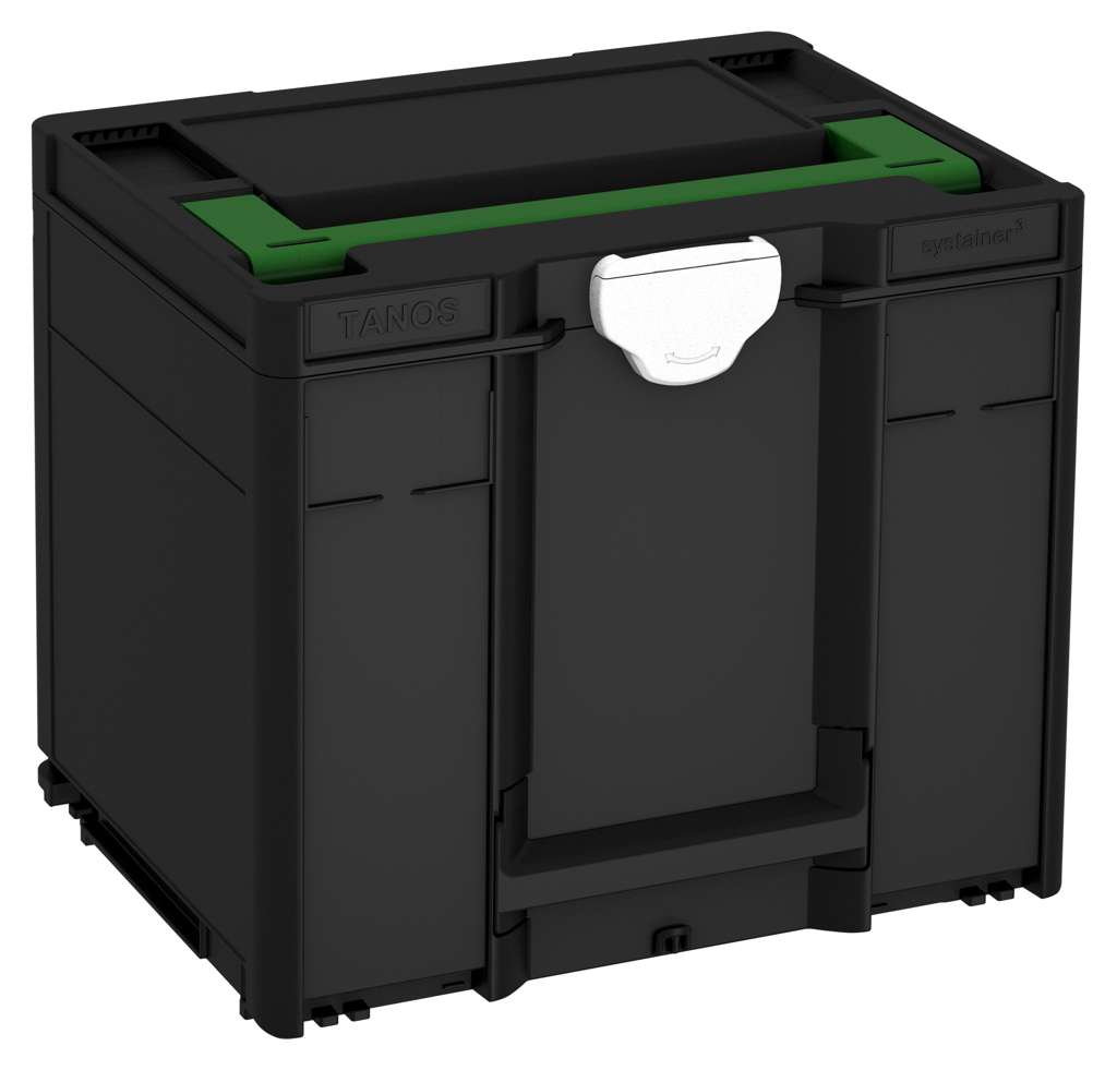 Systainer³ M 337, Black with Emerald Green lid handle and White catches
