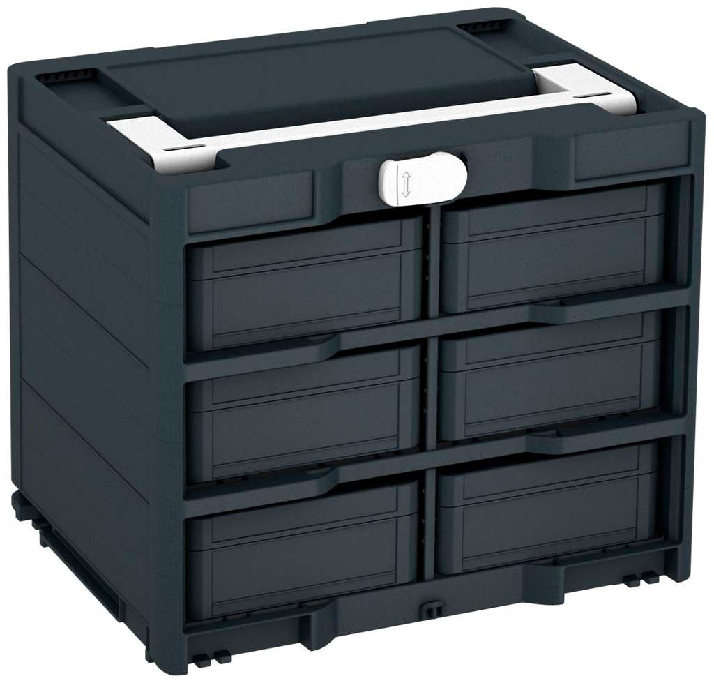 Systainer³ Rack/6 M 337, Anthracite with White lid handle and White catches