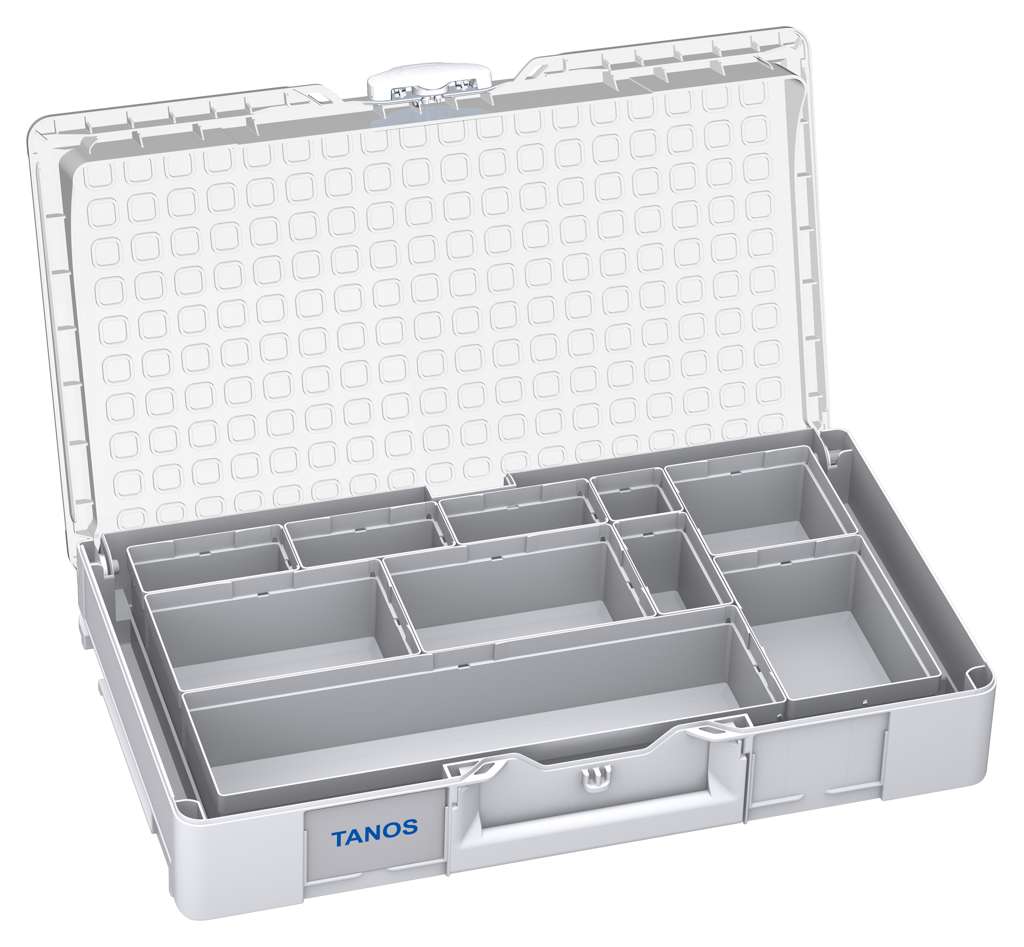 Systainer³ Organizer L 89 with 10 Insert Boxes, Light Grey with Transparent lid and White catches