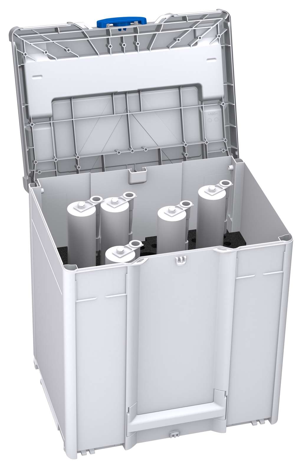 Cartridge-Systainer³ M 437, Light Grey with Signal Blue catches