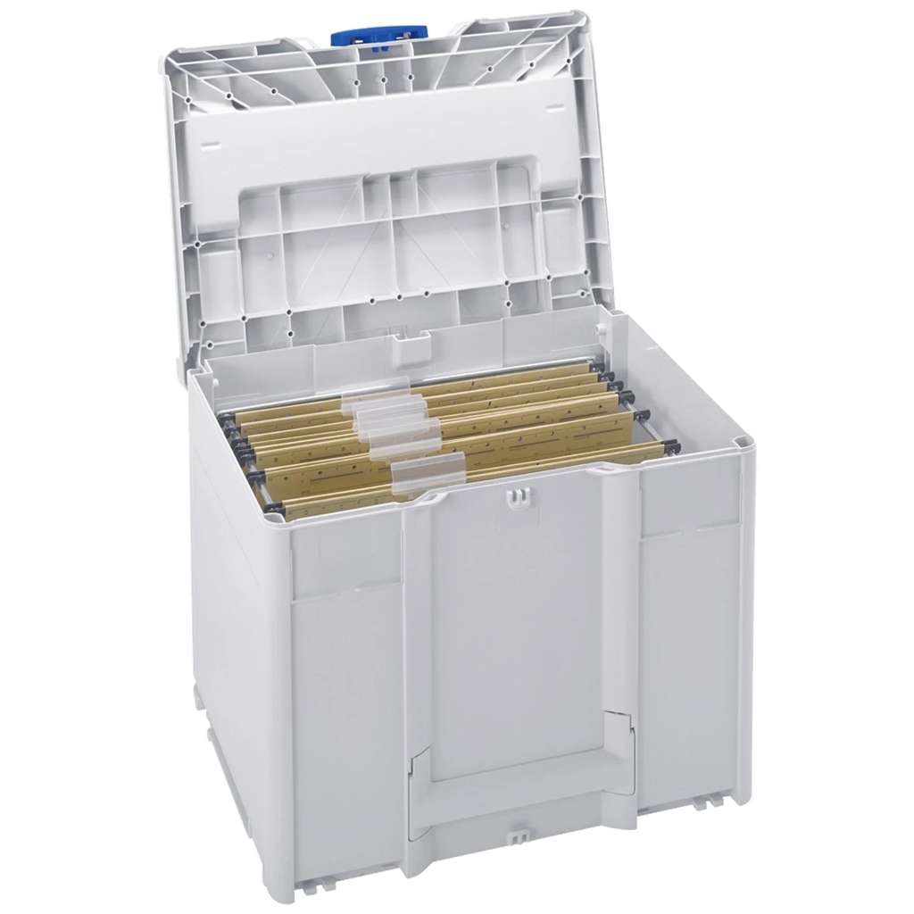Info Systainer³ M 337, Light Grey with Signal Blue catches