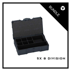 5x MINI-systainer T-Loc I with 8 division insert, Anthracite