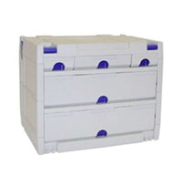 Drawer-systainer IV light grey, Light Grey with Signal Blue catches