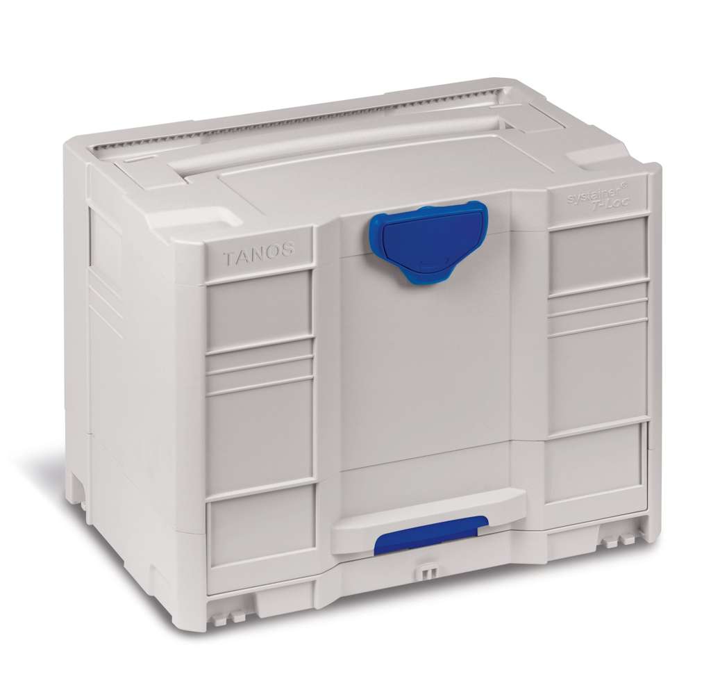 systainer T-Loc, SYS-Combi III, Light Grey with Signal Blue catches