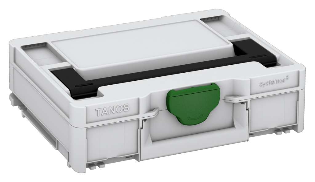 Systainer³ M 112, Light Grey with Black lid handle and Emerald Green catches