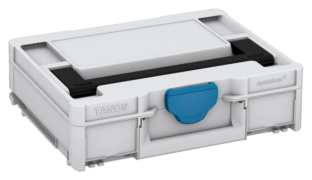 Systainer³ M 112, Light Grey with Black lid handle and Sky Blue catches
