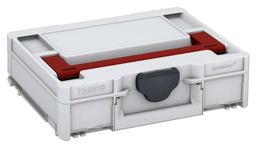 Systainer³ M 112, Light Grey with Carmine Red lid handle and Anthracite catches
