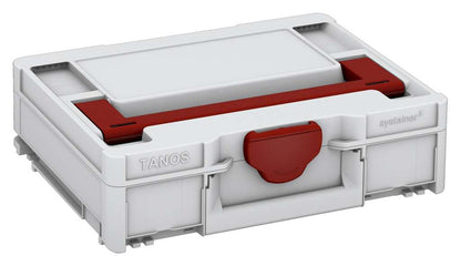 Systainer³ M 112, Light Grey with Carmine Red lid handle and Carmine Red catches