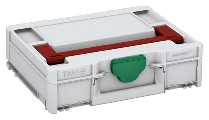 Systainer³ M 112, Light Grey with Carmine Red lid handle and Signal Green catches