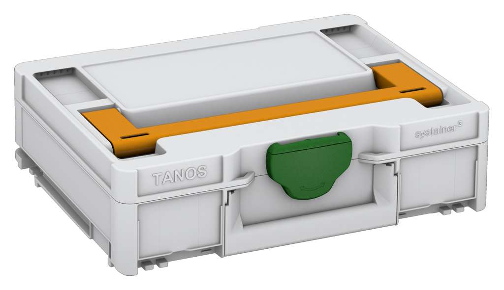 Systainer³ M 112, Light Grey with Daffodil Yellow lid handle and Emerald Green catches