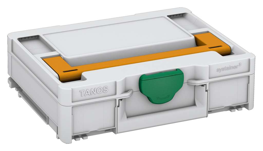 Systainer³ M 112, Light Grey with Daffodil Yellow lid handle and Signal Green catches