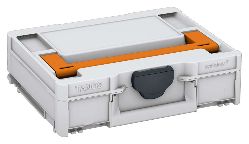 Systainer³ M 112, Light Grey with Deep Orange lid handle and Anthracite catches