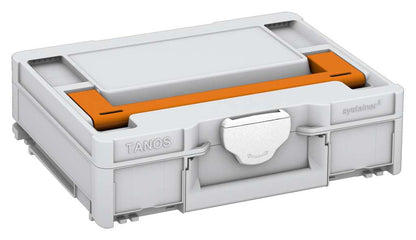Systainer³ M 112, Light Grey with Deep Orange lid handle and White catches