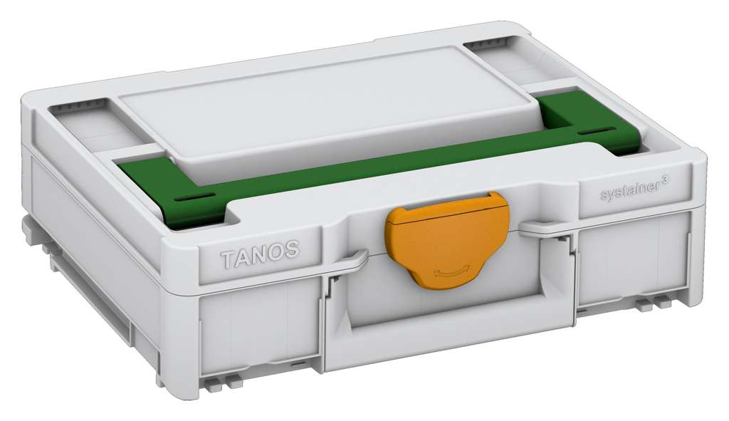 Systainer³ M 112, Light Grey with Emerald Green lid handle and Daffodil Yellow catches