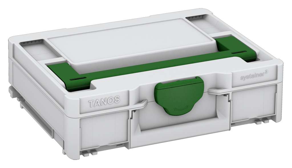 Systainer³ M 112, Light Grey with Emerald Green lid handle and Emerald Green catches