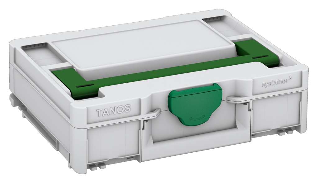 Systainer³ M 112, Light Grey with Emerald Green lid handle and Signal Green catches