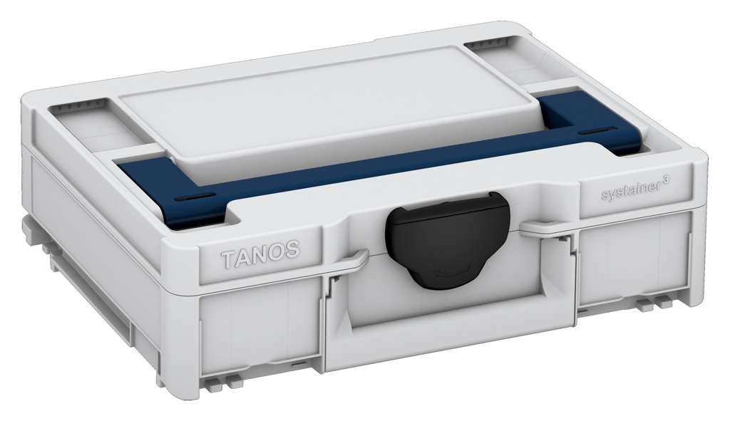 Systainer³ M 112, Light Grey with Sapphire Blue lid handle and Black catches