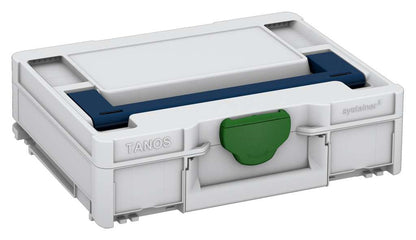 Systainer³ M 112, Light Grey with Sapphire Blue lid handle and Emerald Green catches