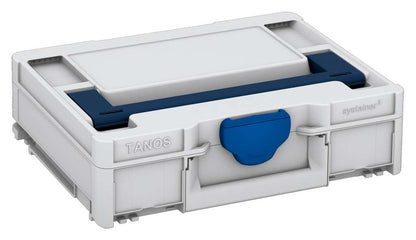Systainer³ M 112, Light Grey with Sapphire Blue lid handle and Signal Blue catches