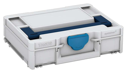 Systainer³ M 112, Light Grey with Sapphire Blue lid handle and Sky Blue catches
