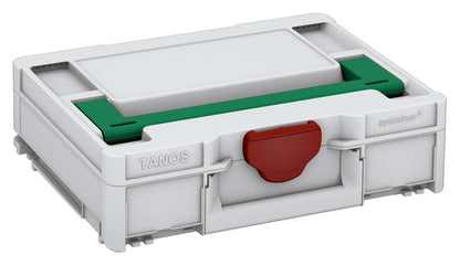 Systainer³ M 112, Light Grey with Signal Green lid handle and Carmine Red catches