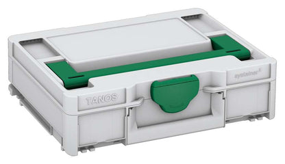 Systainer³ M 112, Light Grey with Signal Green lid handle and Signal Green catches