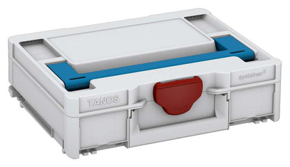 Systainer³ M 112, Light Grey with Sky Blue lid handle and Carmine Red catches