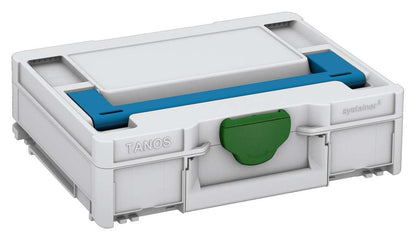 Systainer³ M 112, Light Grey with Sky Blue lid handle and Emerald Green catches