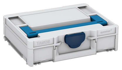 Systainer³ M 112, Light Grey with Sky Blue lid handle and Sapphire Blue catches