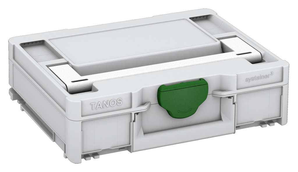 Systainer³ M 112, Light Grey with White lid handle and Emerald Green catches