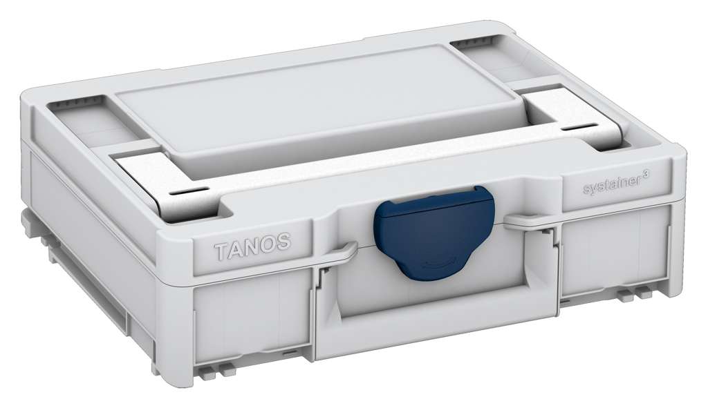 Systainer³ M 112, Light Grey with White lid handle and Sapphire Blue catches