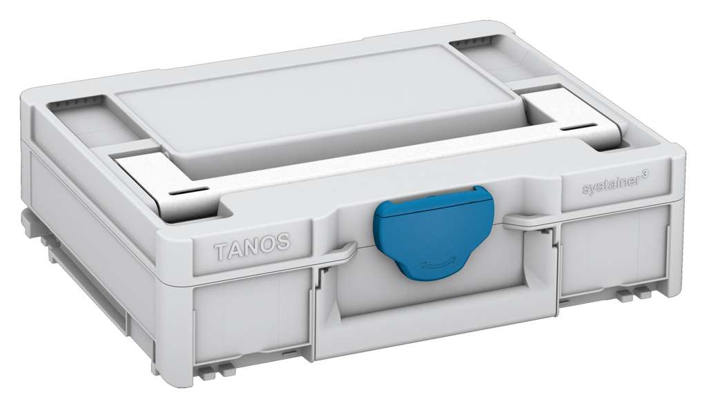 Systainer³ M 112, Light Grey with White lid handle and Sky Blue catches