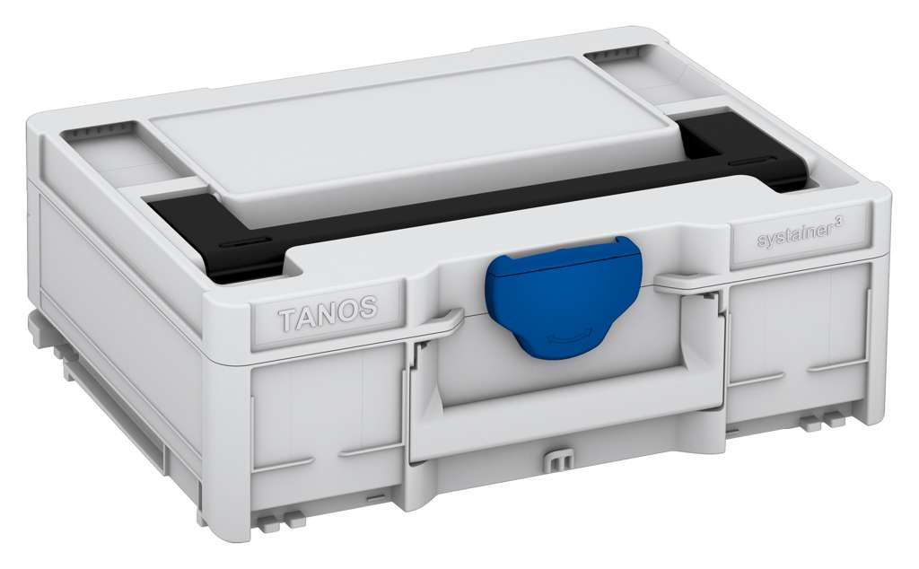 Systainer³ M 137, Light Grey with Black lid handle and Signal Blue catches