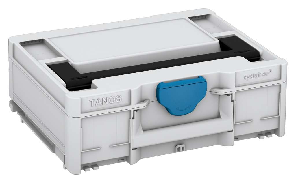 Systainer³ M 137, Light Grey with Black lid handle and Sky Blue catches
