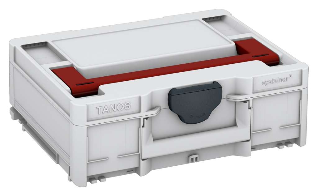 Systainer³ M 137, Light Grey with Carmine Red lid handle and Anthracite catches