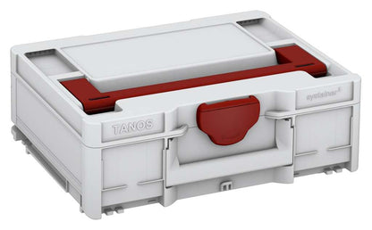 Systainer³ M 137, Light Grey with Carmine Red lid handle and Carmine Red catches