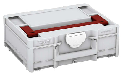 Systainer³ M 137, Light Grey with Carmine Red lid handle and White catches