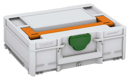 Systainer³ M 137, Light Grey with Deep Orange lid handle and Emerald Green catches