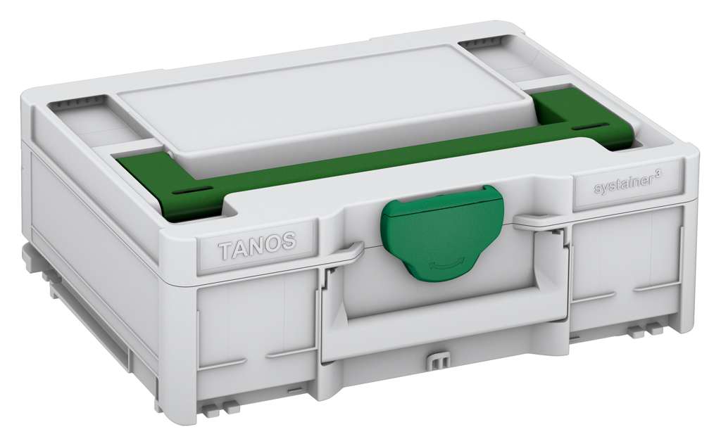 Systainer³ M 137, Light Grey with Emerald Green lid handle and Signal Green catches