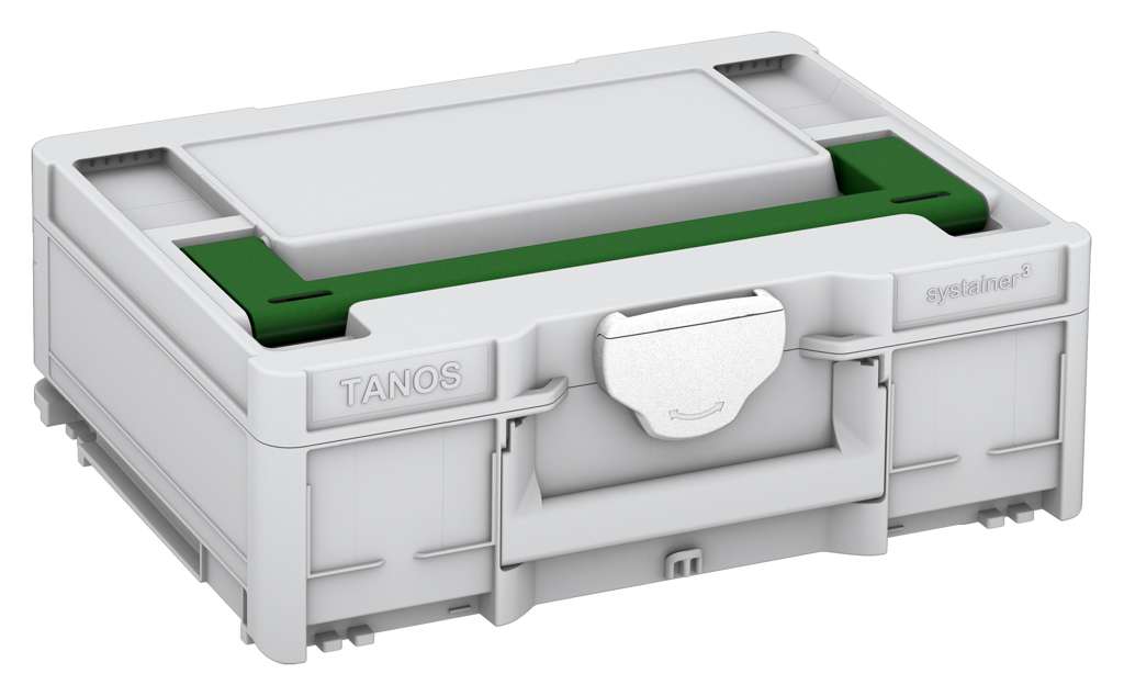 Systainer³ M 137, Light Grey with Emerald Green lid handle and White catches