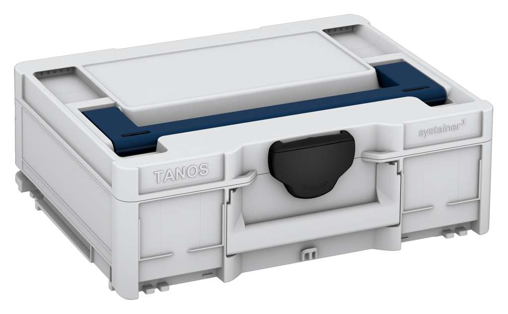 Systainer³ M 137, Light Grey with Sapphire Blue lid handle and Black catches