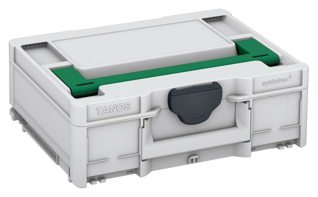 Systainer³ M 137, Light Grey with Signal Green lid handle and Anthracite catches