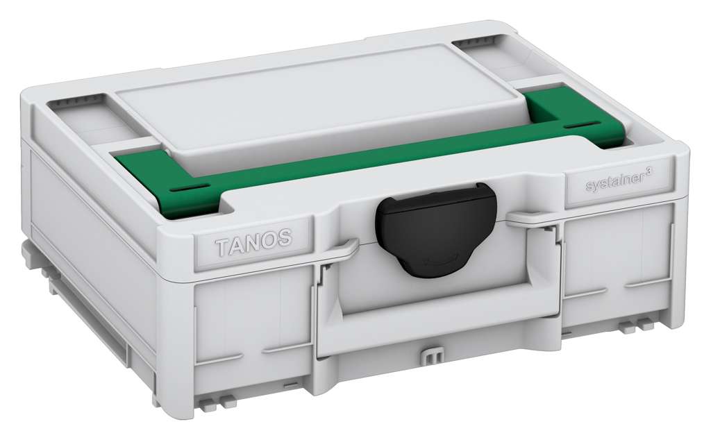 Systainer³ M 137, Light Grey with Signal Green lid handle and Black catches