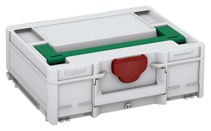 Systainer³ M 137, Light Grey with Signal Green lid handle and Carmine Red catches
