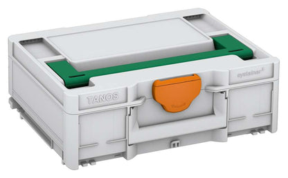 Systainer³ M 137, Light Grey with Signal Green lid handle and Deep Orange catches