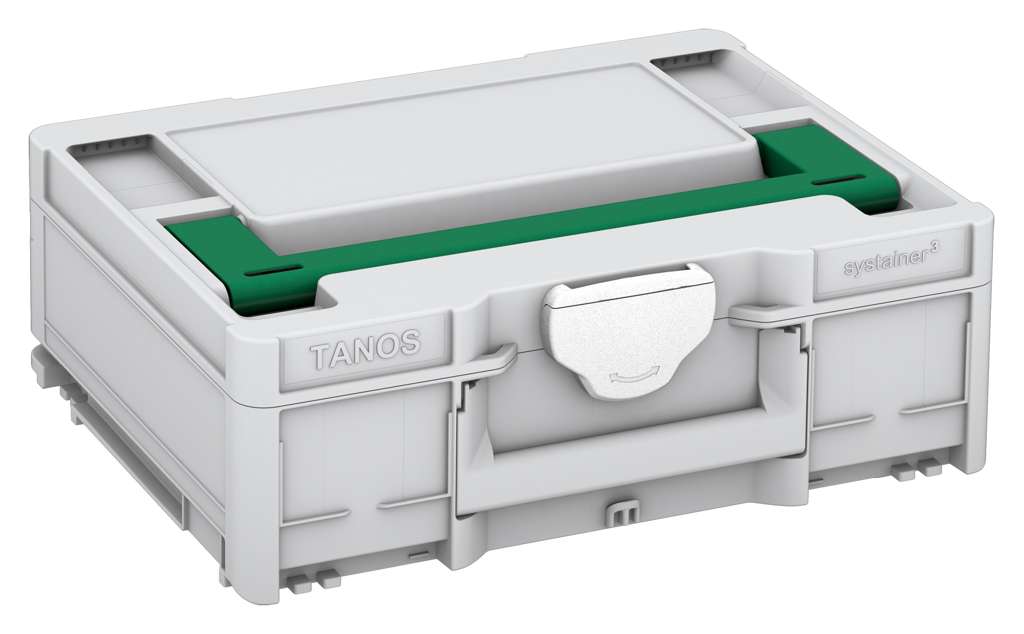 Systainer³ M 137, Light Grey with Signal Green lid handle and White catches