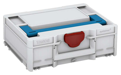Systainer³ M 137, Light Grey with Sky Blue lid handle and Carmine Red catches